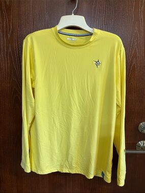 White Water Yellow Long-Sleeve Performance Shirt - Men's L EUC